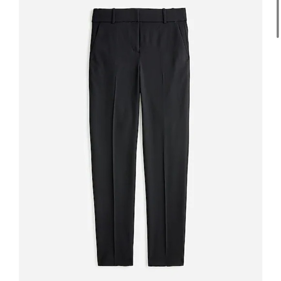 J. Crew Cameron slim crop pant Italian stretch wool blend J5386 Black 20 - Picture 4 of 6